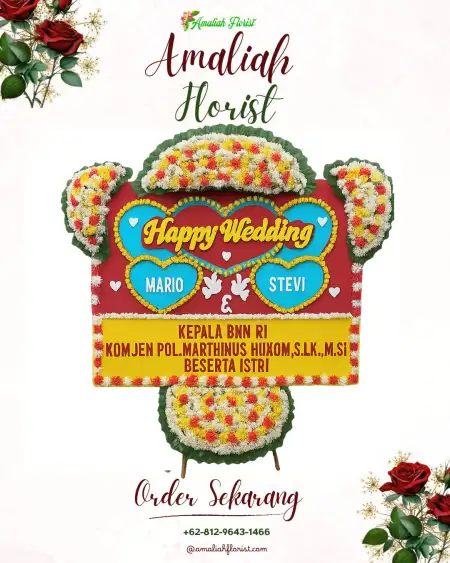 Papan Bunga Pernikahan Bulok